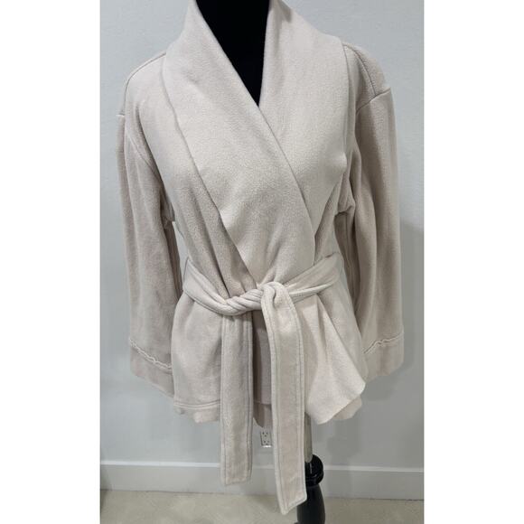 Skin Belted Wrap Jacket/Kimono/Robe Beige Size M/ 2 - Picture 1 of 7